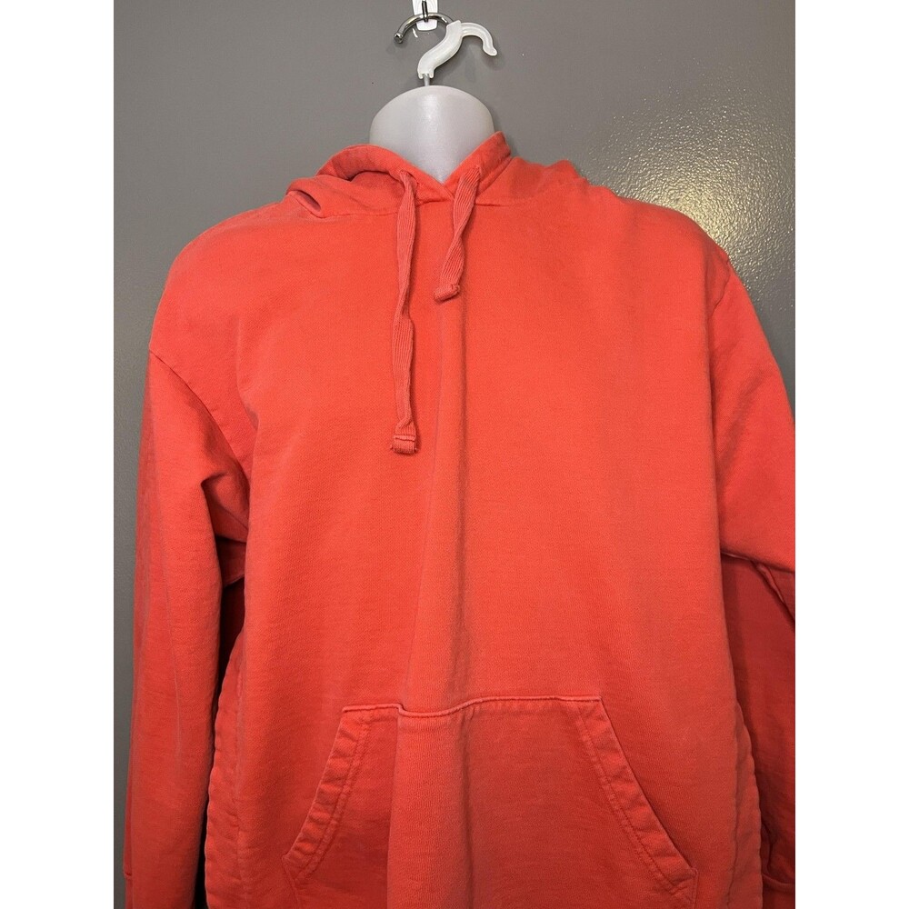FP Movement Hoodie Tunic Womens M/L Orange Terry Side Slit Kangaroo Pocket